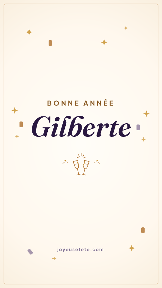 Image « Bonne année Gilberte » au format story