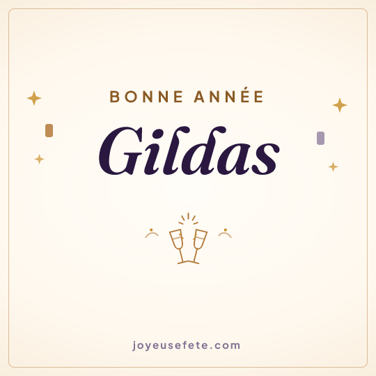 Image carrée « Bonne année Gildas » pour WhatsApp