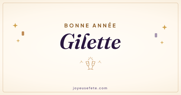 Image « Bonne année Gilette » au format large