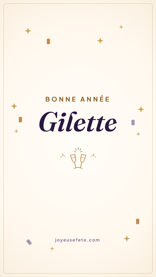 Image « Bonne année Gilette » au format story