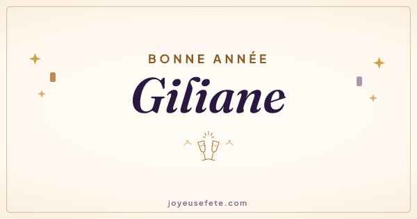 Image « Bonne année Giliane » au format large