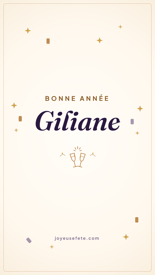 Image « Bonne année Giliane » au format story