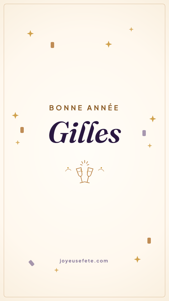 Image « Bonne année Gilles » au format story