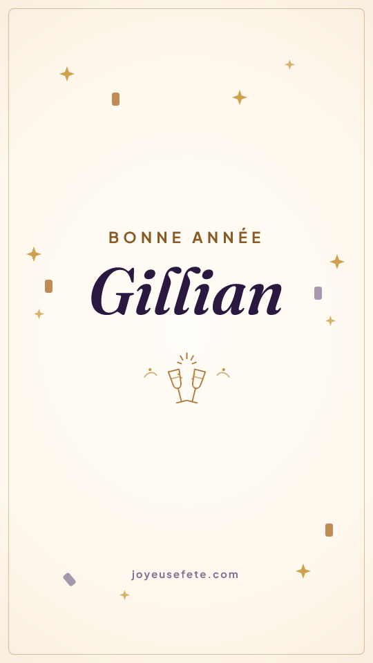 Image « Bonne année Gillian » au format story