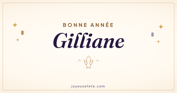 Image « Bonne année Gilliane » au format large