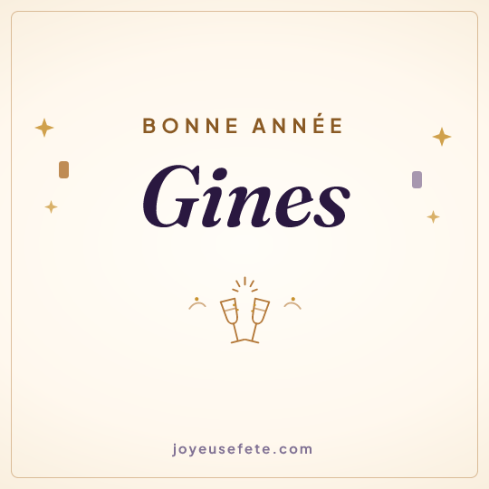 Image carrée « Bonne année Gines » pour WhatsApp