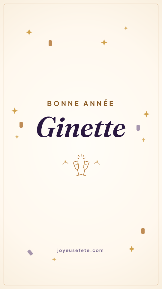 Image « Bonne année Ginette » au format story
