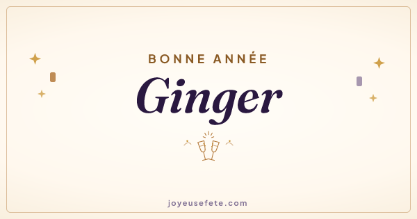 Image « Bonne année Ginger » au format large