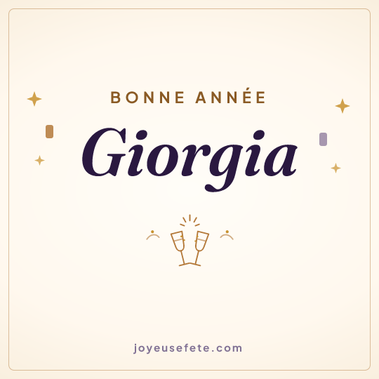 Image carrée « Bonne année Giorgia » pour WhatsApp