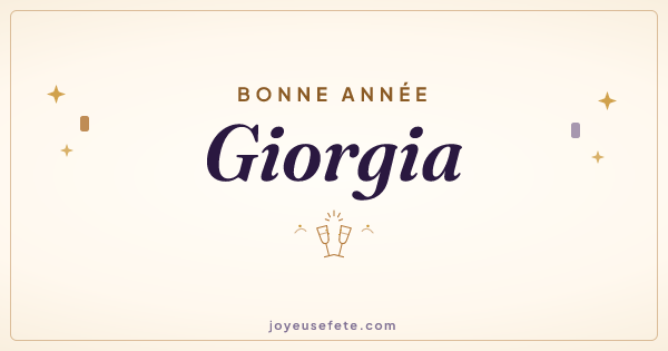 Image « Bonne année Giorgia » au format large