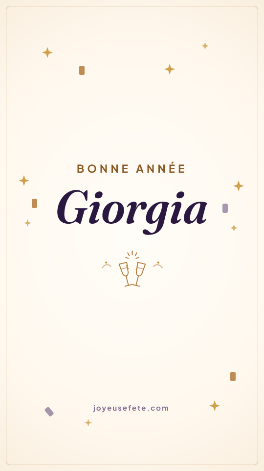 Image « Bonne année Giorgia » au format story