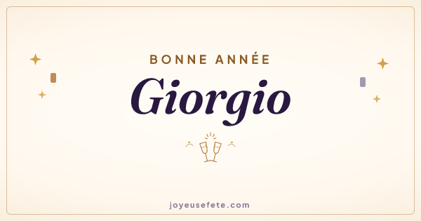Image « Bonne année Giorgio » au format large