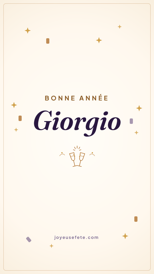 Image « Bonne année Giorgio » au format story