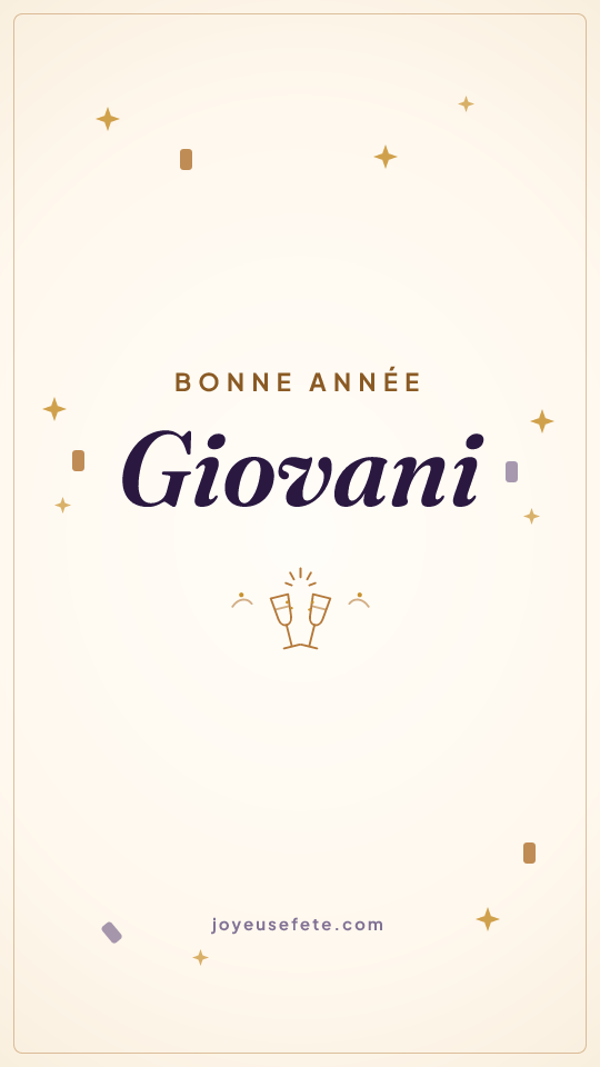 Image « Bonne année Giovani » au format story