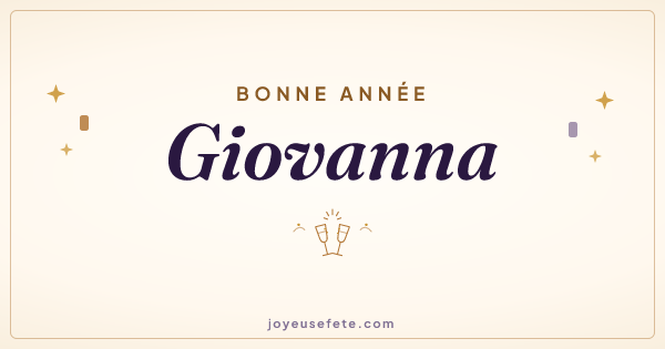 Image « Bonne année Giovanna » au format large