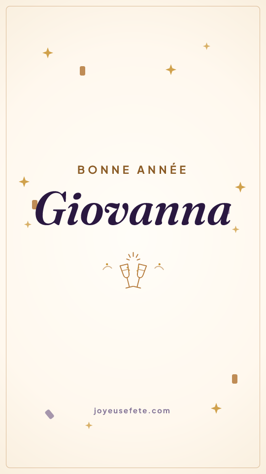 Image « Bonne année Giovanna » au format story