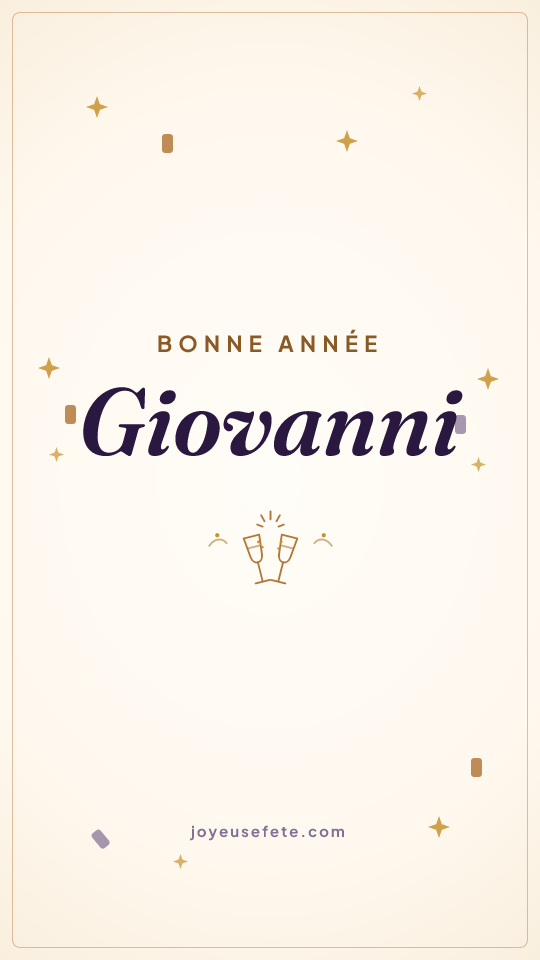 Image « Bonne année Giovanni » au format story