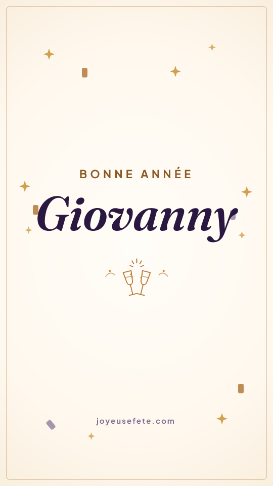 Image « Bonne année Giovanny » au format story