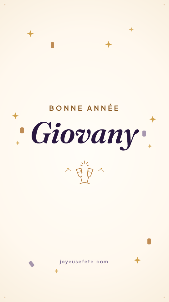 Image « Bonne année Giovany » au format story