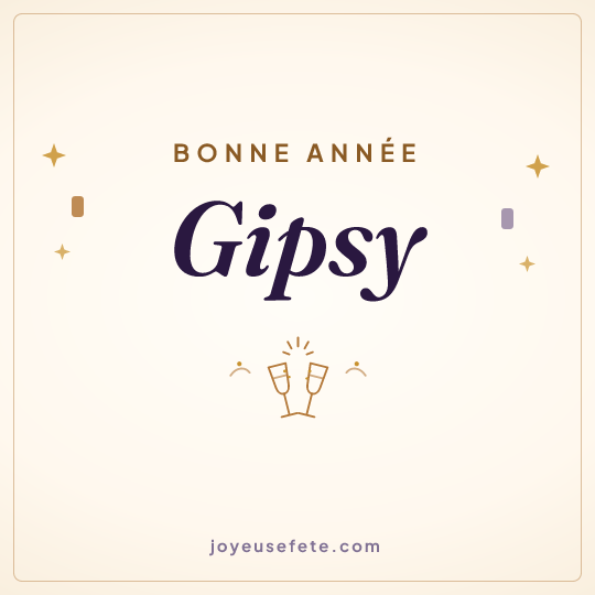 Image carrée « Bonne année Gipsy » pour WhatsApp