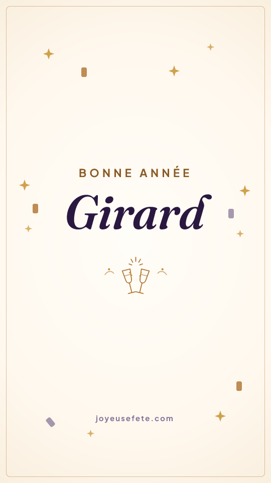 Image « Bonne année Girard » au format story