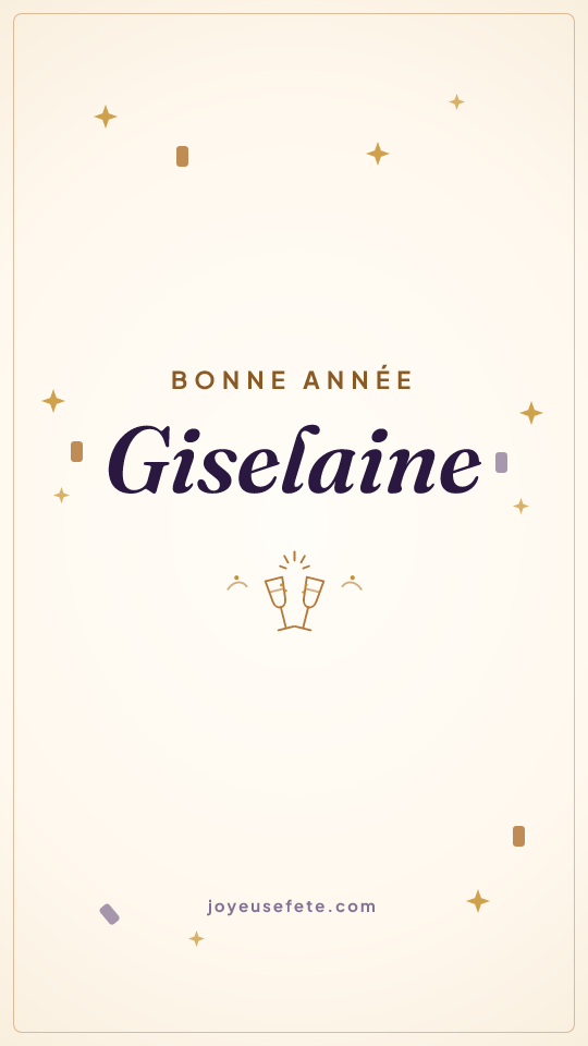 Image « Bonne année Giselaine » au format story