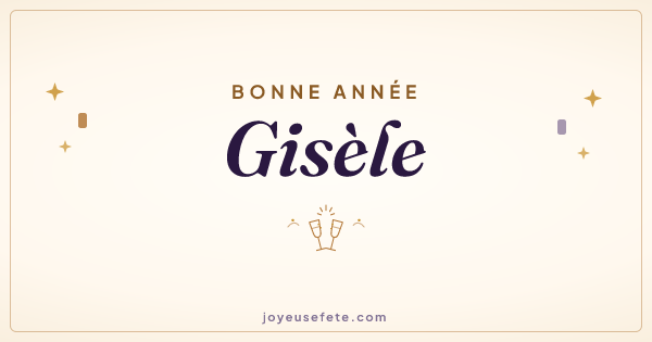 Image « Bonne année Gisèle » au format large