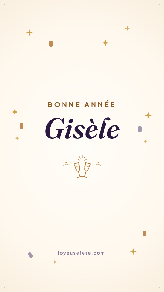 Image « Bonne année Gisèle » au format story