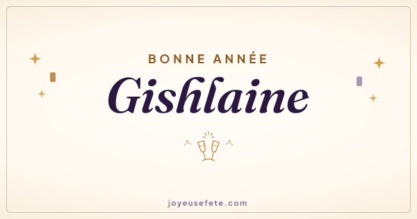 Image « Bonne année Gishlaine » au format large
