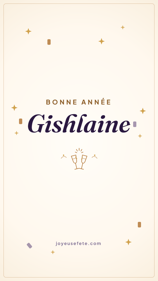 Image « Bonne année Gishlaine » au format story