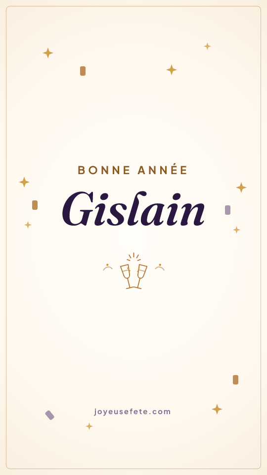Image « Bonne année Gislain » au format story
