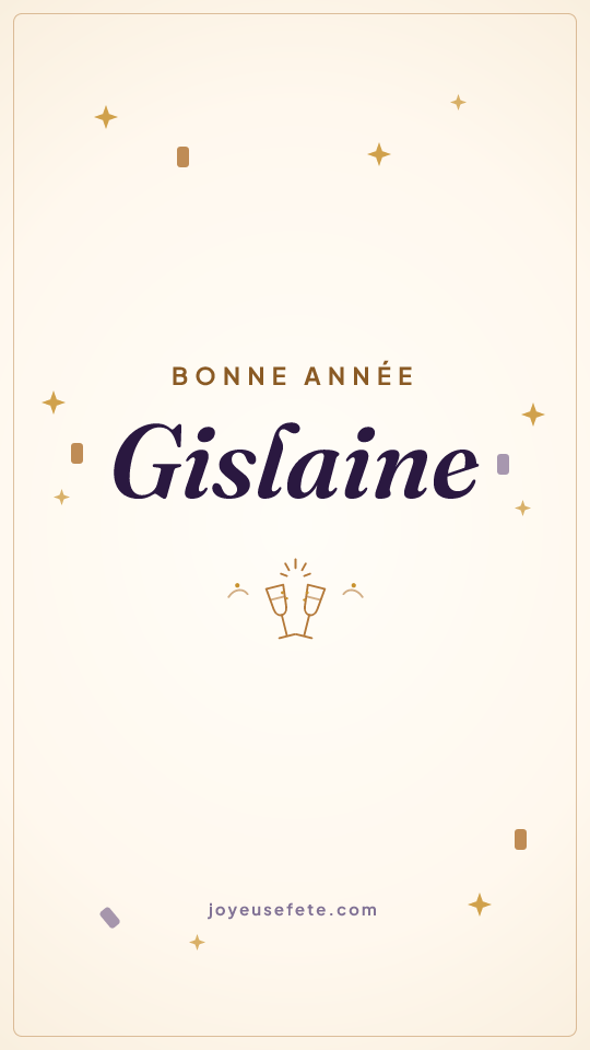 Image « Bonne année Gislaine » au format story