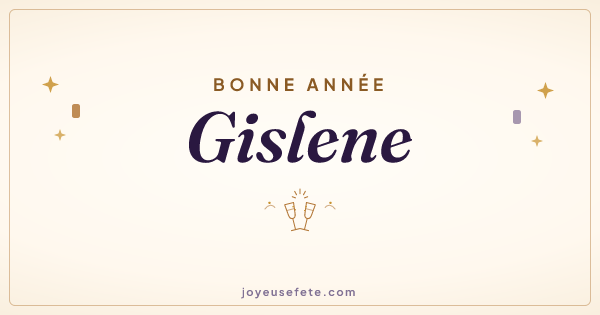 Image « Bonne année Gislene » au format large