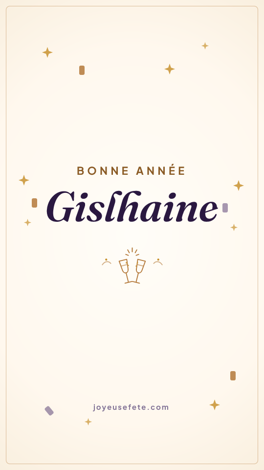 Image « Bonne année Gislhaine » au format story
