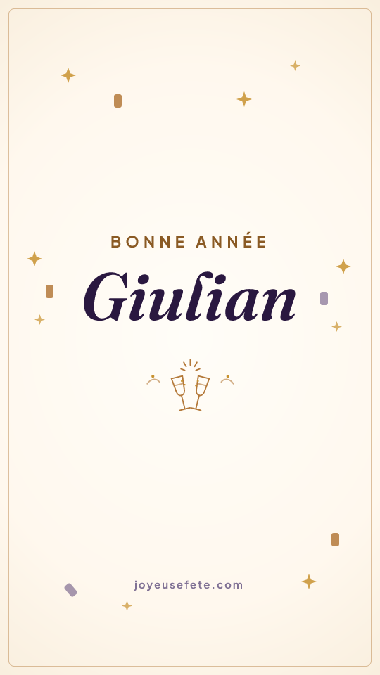 Image « Bonne année Giulian » au format story