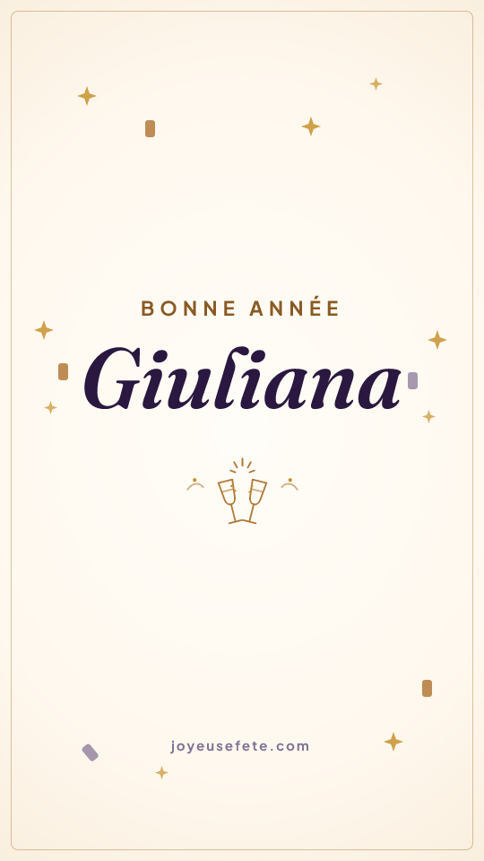 Image « Bonne année Giuliana » au format story