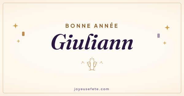 Image « Bonne année Giuliann » au format large