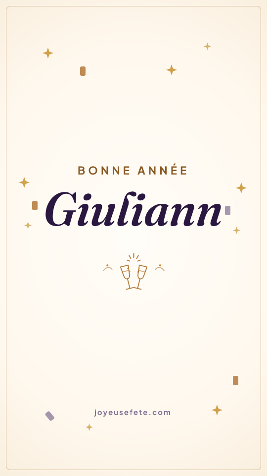Image « Bonne année Giuliann » au format story