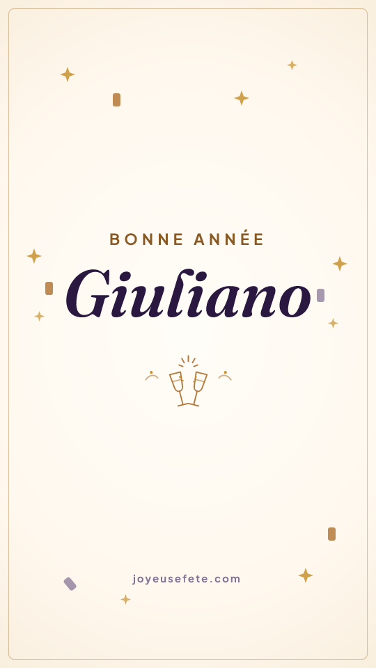 Image « Bonne année Giuliano » au format story