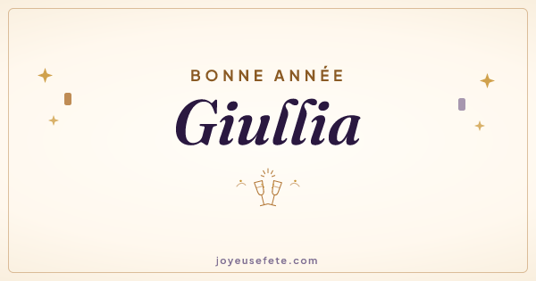 Image « Bonne année Giullia » au format large