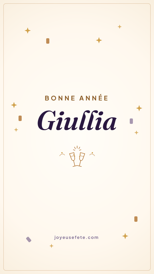 Image « Bonne année Giullia » au format story
