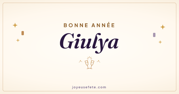 Image « Bonne année Giulya » au format large