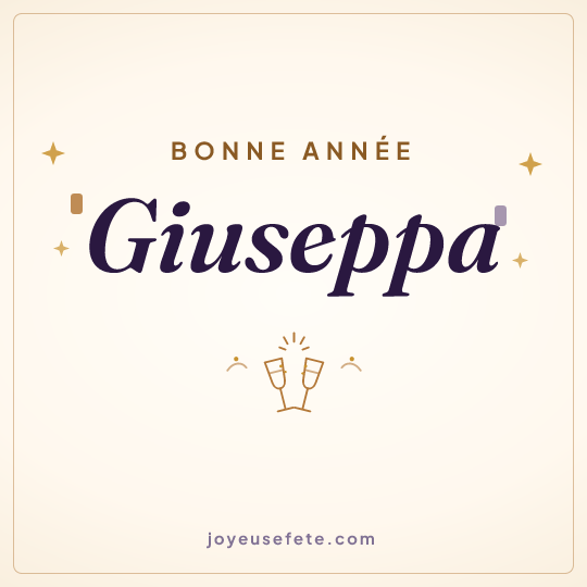 Image carrée « Bonne année Giuseppa » pour WhatsApp