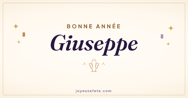 Image « Bonne année Giuseppe » au format large