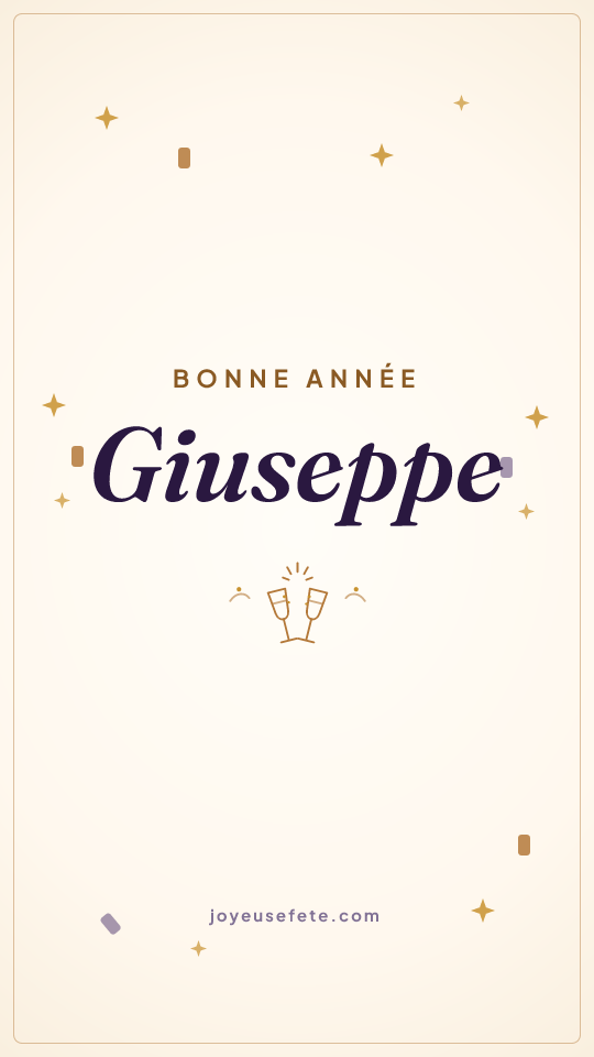 Image « Bonne année Giuseppe » au format story
