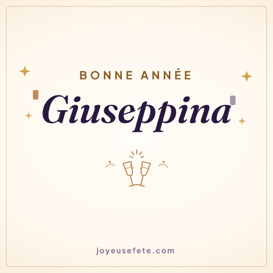 Image carrée « Bonne année Giuseppina » pour WhatsApp