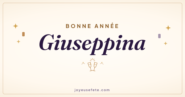 Image « Bonne année Giuseppina » au format large