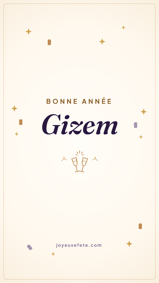 Image « Bonne année Gizem » au format story