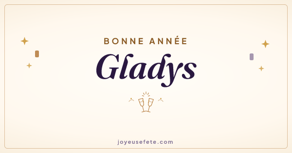 Image « Bonne année Gladys » au format large