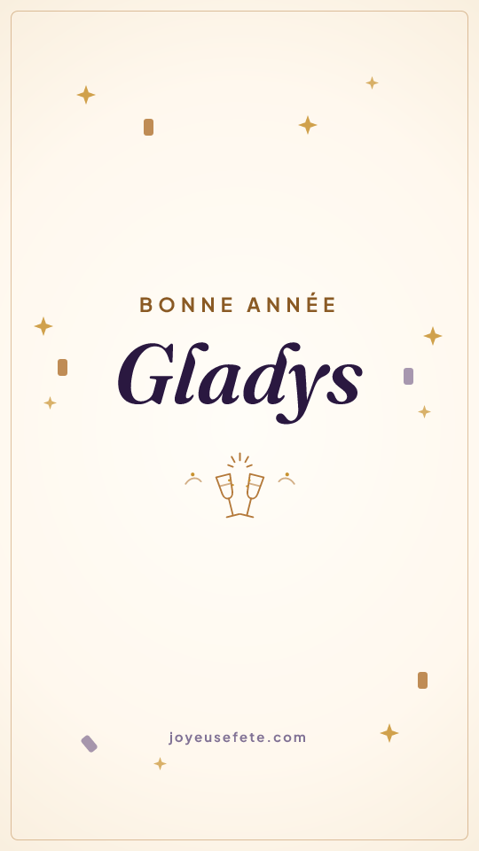 Image « Bonne année Gladys » au format story